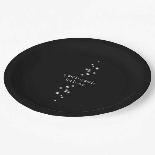 Sparkle Sparkle Little Star Black Starlight Pappteller (Schrägansicht)