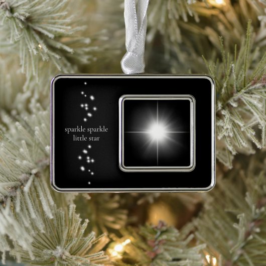 Sparkle Sparkle Little Star Black Starlight Rahmen-Ornament Silber (Baum)