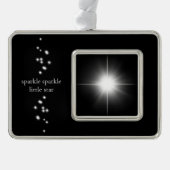 Sparkle Sparkle Little Star Black Starlight Rahmen-Ornament Silber (Vorderseite)