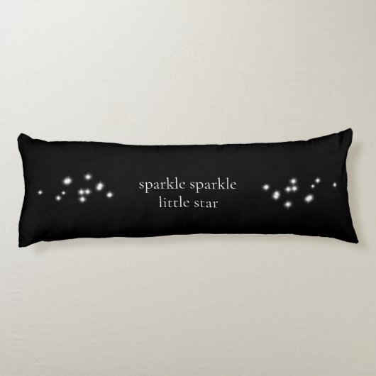 Sparkle Sparkle Little Star Black Starlight Seitenschläferkissen (Rückseite)