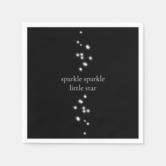 Sparkle Sparkle Little Star Black Starlight Serviette (Vorderseite)