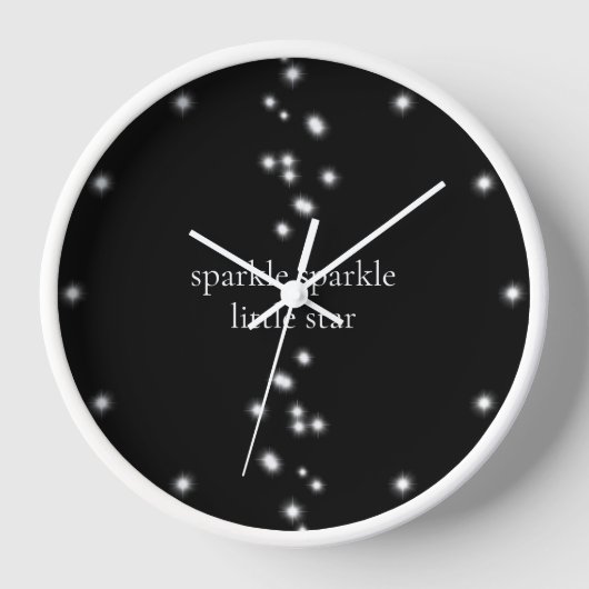 Sparkle Sparkle Little Star Black Starlight Uhr (Vorderseite)