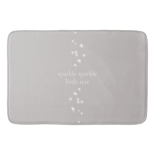 Sparkle Sparkle Little Star Silver Grau Starlight Badematte (Vorderseite)