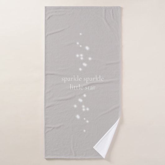 Sparkle Sparkle Little Star Silver Grau Starlight Badhandtuch Set (Badehandtuch)
