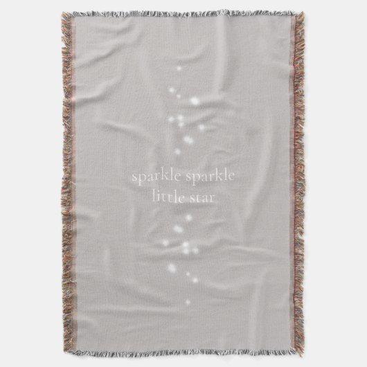 Sparkle Sparkle Little Star Silver Grau Starlight Decke (Vorderseite Vertikal)