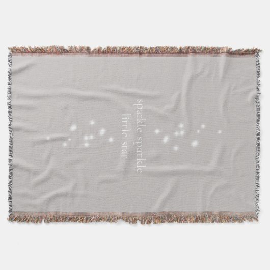 Sparkle Sparkle Little Star Silver Grau Starlight Decke (Vorderseite)