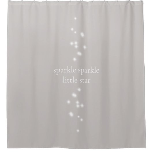 Sparkle Sparkle Little Star Silver Grau Starlight Duschvorhang (Vorderseite)
