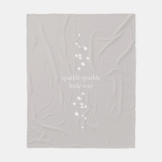 Sparkle Sparkle Little Star Silver Grau Starlight Fleecedecke (Vorderseite)