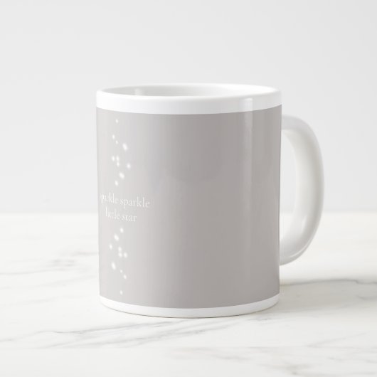 Sparkle Sparkle Little Star Silver Grau Starlight Jumbo-Tasse (Vorderseite Rechts)