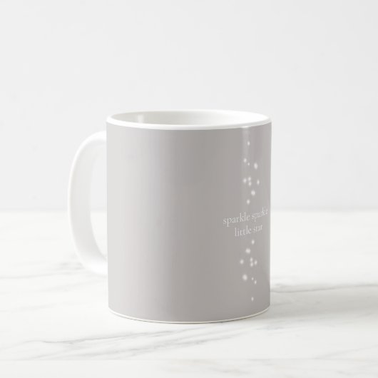 Sparkle Sparkle Little Star Silver Grau Starlight Kaffeetasse (Vorderseite Links)