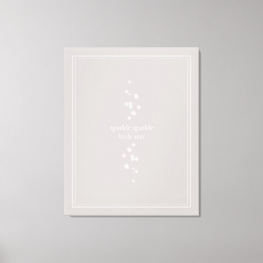 Sparkle Sparkle Little Star Silver Grau Starlight Leinwanddruck (Vorderseite)