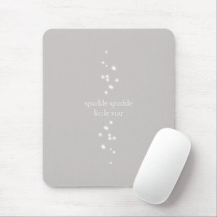 Sparkle Sparkle Little Star Silver Grau Starlight Mousepad