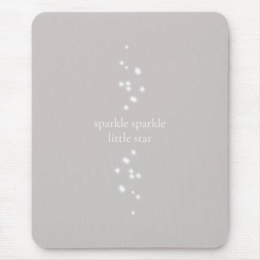 Sparkle Sparkle Little Star Silver Grau Starlight Mousepad (Vorne)