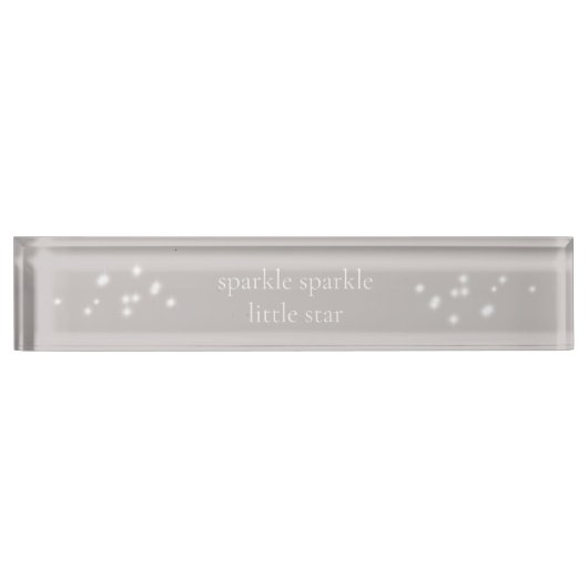 Sparkle Sparkle Little Star Silver Grau Starlight Namensplakette (Vorderseite)
