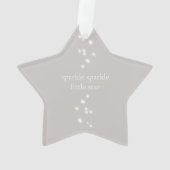 Sparkle Sparkle Little Star Silver Grau Starlight Ornament (Rückseite)