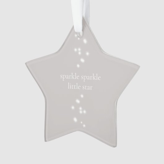 Sparkle Sparkle Little Star Silver Grau Starlight Ornament (Vorderseite)