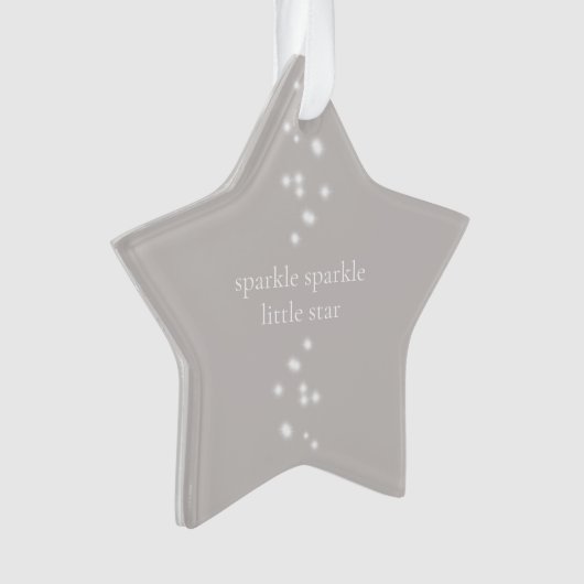 Sparkle Sparkle Little Star Silver Grau Starlight Ornament (Vorderseite)