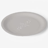 Sparkle Sparkle Little Star Silver Grau Starlight Pappteller (Schrägansicht)