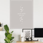 Sparkle Sparkle Little Star Silver Grau Starlight Poster (Heimbüro)