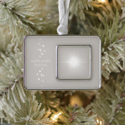 Sparkle Sparkle Little Star Silver Grau Starlight Rahmen-Ornament Silber (Baum)