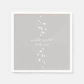 Sparkle Sparkle Little Star Silver Grau Starlight Serviette (Vorderseite)