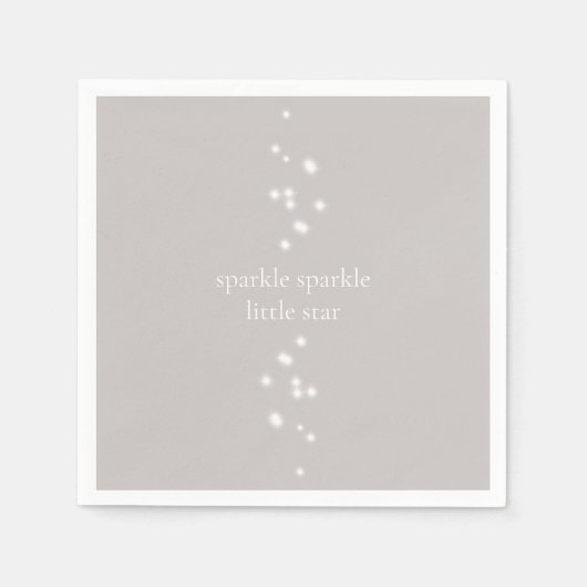 Sparkle Sparkle Little Star Silver Grau Starlight Serviette (Vorderseite)