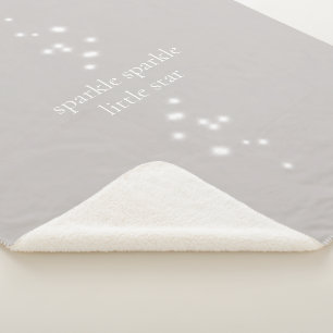 Sparkle Sparkle Little Star Silver Grau Starlight Sherpadecke