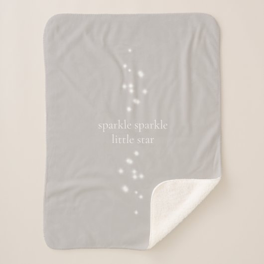 Sparkle Sparkle Little Star Silver Grau Starlight Sherpadecke (Vorderseite)