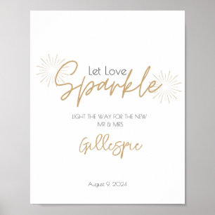 Sparkle-Sparkler-Liebe lass-Plakatdruck abschicken Poster