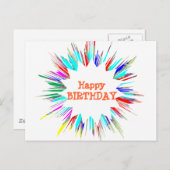 Sparkle Splash n Change Schriftart / Ihr eigener T Postkarte (Vorne/Hinten)