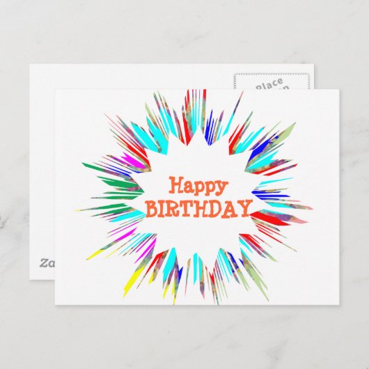 Sparkle Splash n Change Schriftart / Ihr eigener T Postkarte (Vorne/Hinten)