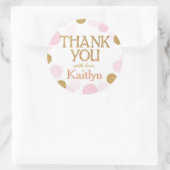 Sparkle Sprinkle Punkte Dankeschön Label Runder Aufkleber (Tasche)