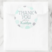 Sparkle Sprinkle Punkte Dankeschön Label Runder Aufkleber (Tasche)