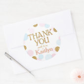 Sparkle Sprinkle Punkte Dankeschön Label Runder Aufkleber (Umschlag)