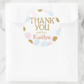 Sparkle Sprinkle Punkte Dankeschön Label Runder Aufkleber (Tasche)