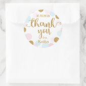 Sparkle Sprinkle Punkte Dankeschön Label Runder Aufkleber (Tasche)