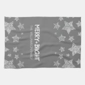 Sparkle Star Frory leuchtend silbergrau Geschirrtuch (Horizontal)