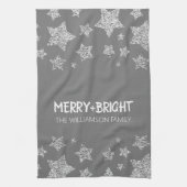 Sparkle Star Frory leuchtend silbergrau Geschirrtuch (Vertikal)