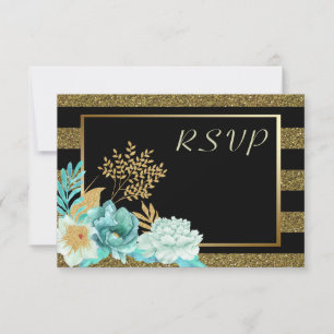 Sparkle Stripe Gold Minze Blumenzange RSVP