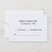 Sparkle Stripe Gold Minze Blumenzange RSVP Karte (Rückseite)