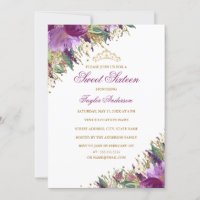 Sparkle Tiara Amethyst Lila Floral 16 . Geburtstag