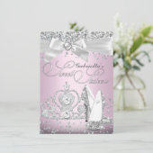 Sparkle Tiara & Heelses 16 . Geburtstag Pink Einladung (Stehend Vorderseite)