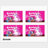 Sparkle Time, Niedlich Pony, Modeaufkleber Rechteckiger Aufkleber (Blatt)