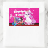 Sparkle Time, Niedlich Pony, Modeaufkleber Rechteckiger Aufkleber (Tasche)