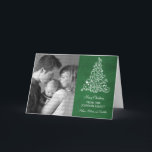 Sparkle Tree Chalkboard Holiday Card, grün Feiertagskarte<br><div class="desc">Die trendige und stilvolle Sparkle Tree Chalkboard Foto Grußkarte in Grün mit einem Chalkboard-Look Hintergrund und einem eleganten Weihnachtsbaum. Diese schicke Karte eignet sich hervorragend, um Freunden und der Familie Urlaubswünsche zu senden. Passen Sie sich mit Ihrem eigenen Foto und dem personalisierten Gruß Ihrer Wahl an. Klicken Sie auf "Anpassen",...</div>