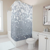 Sparkle und glänzend silberner Glitzer abstrakt Duschvorhang (Beispiel)