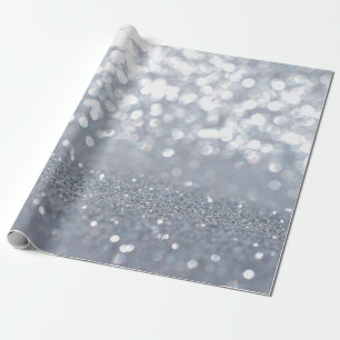 Sparkle und glänzend silberner Glitzer abstrakt Geschenkpapier