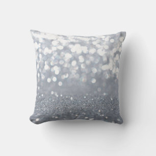 Sparkle und glänzend silberner Glitzer abstrakt Kissen