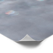 Sparkle und glänzend silberner Glitzer abstrakt Poster (Ecke)