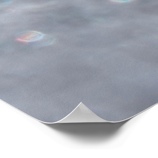 Sparkle und glänzend silberner Glitzer abstrakt Poster (Ecke)